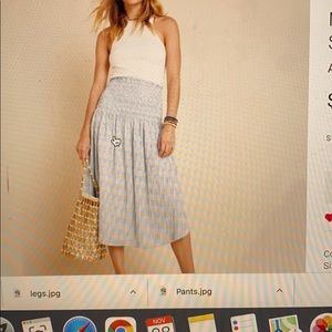 New Anthropologie Karyn Smocked midi Skirt size S